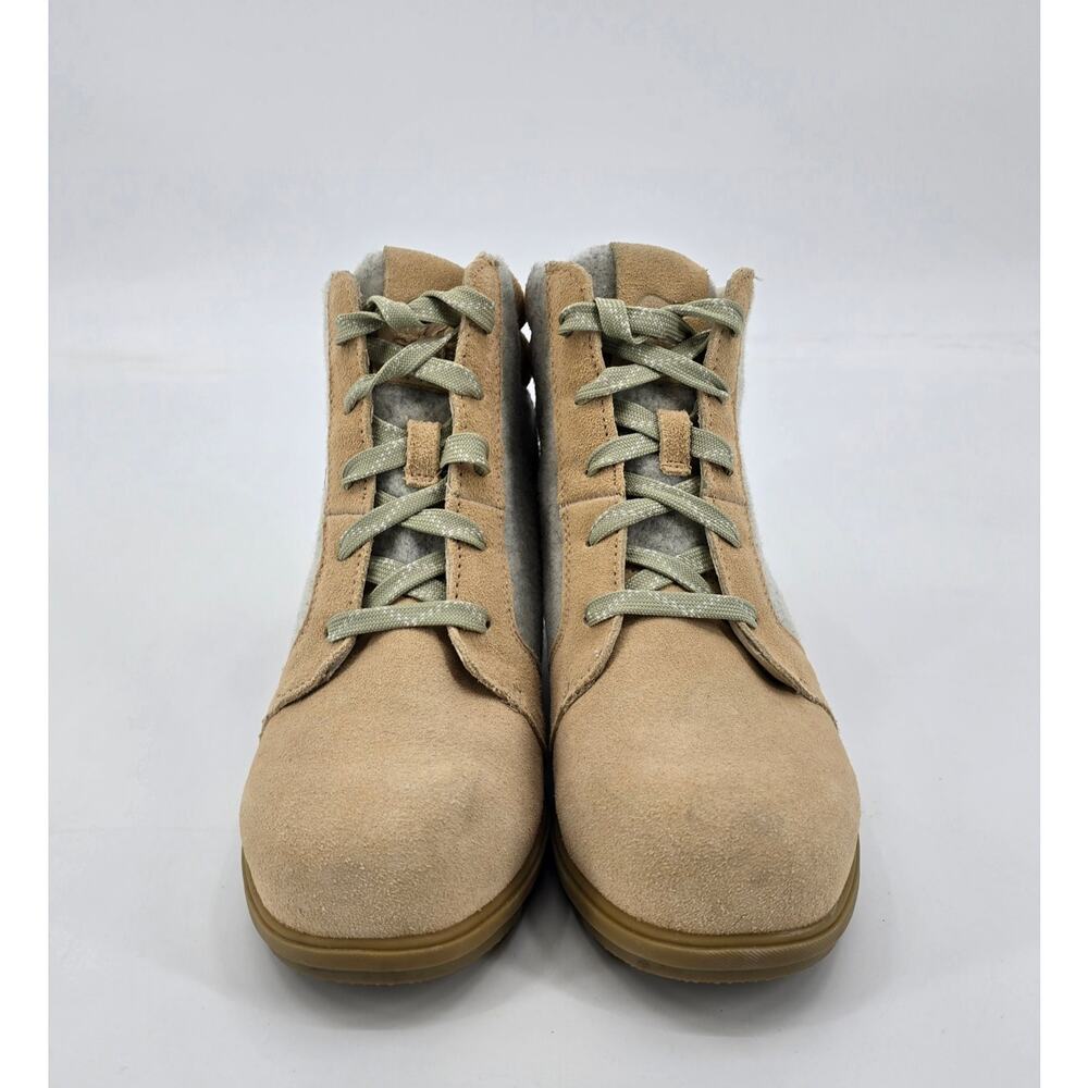 Sorel Evie Ankle Lace Bootie | Tan Suede & Grey Felt | Women’s 9 - Picture 4 of 10